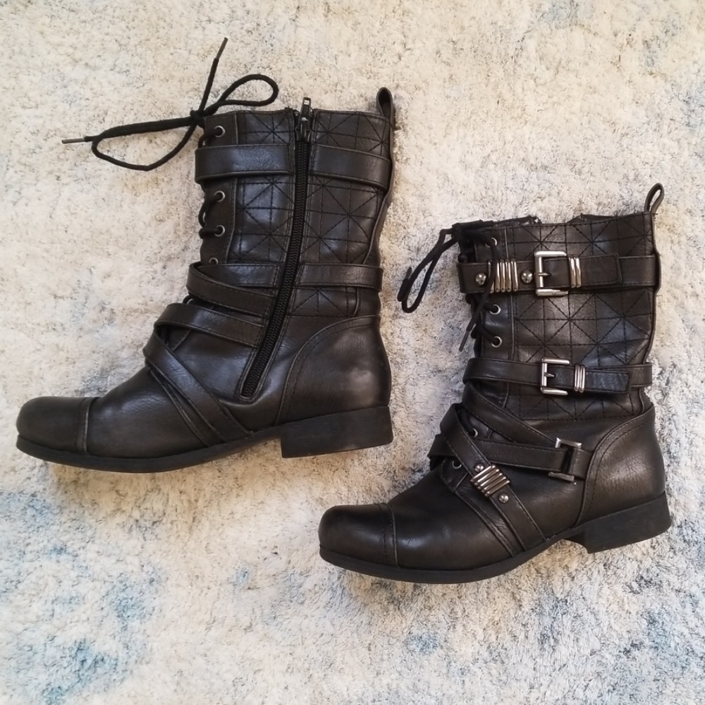 Rock & Republic Black Combat Boots